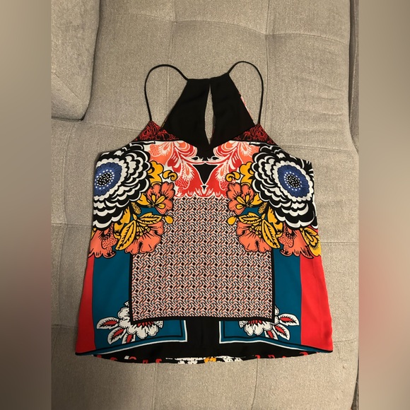 Colorful Floral Print Halter Top - Picture 1 of 1